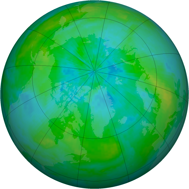 Arctic ozone map for 03 September 2003